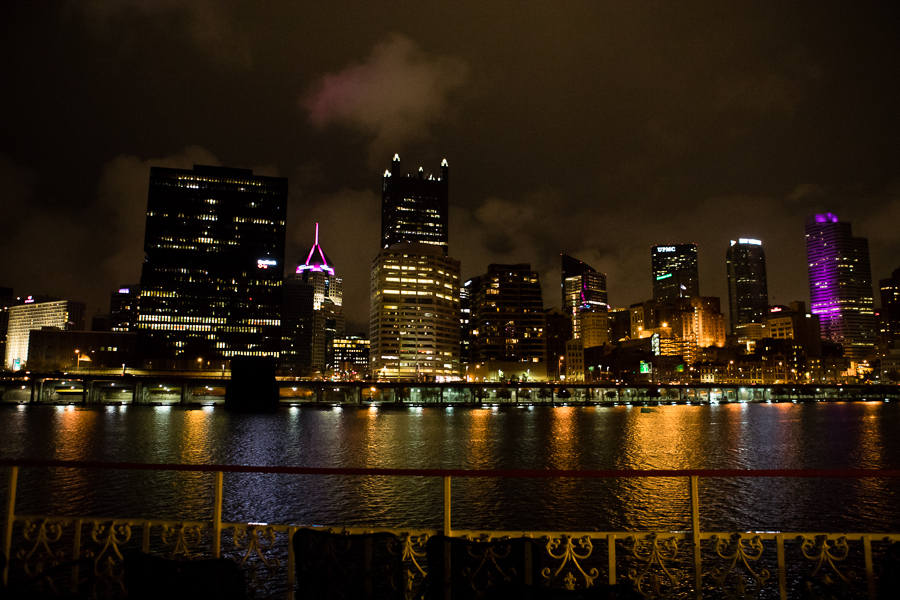 Pittsburgh Skyline at Night from Gateway Clipper