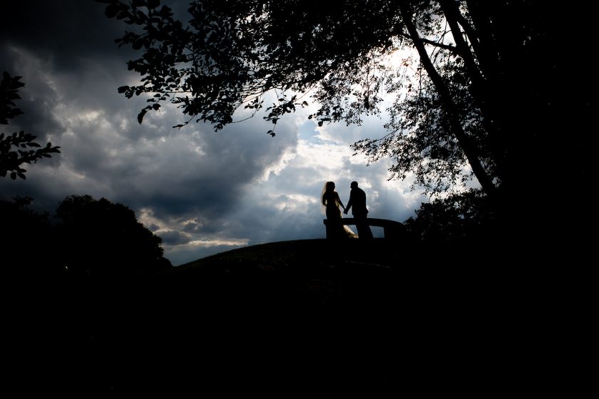 Christina Montemurro Wedding Portfolio - bride and groom silhouette