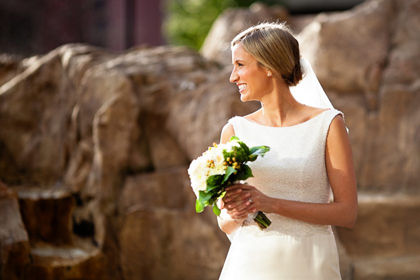 Christina Montemurro Wedding Portfolio - bride smiling with bouquet