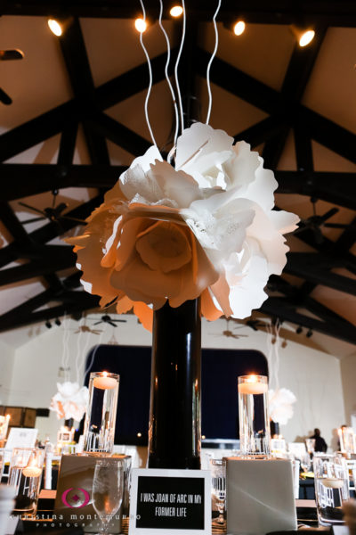 Black and White Wedding Reception Details DIY Paper Flower Centerpieces Edgewood Club Pittsburgh Wedding Photography