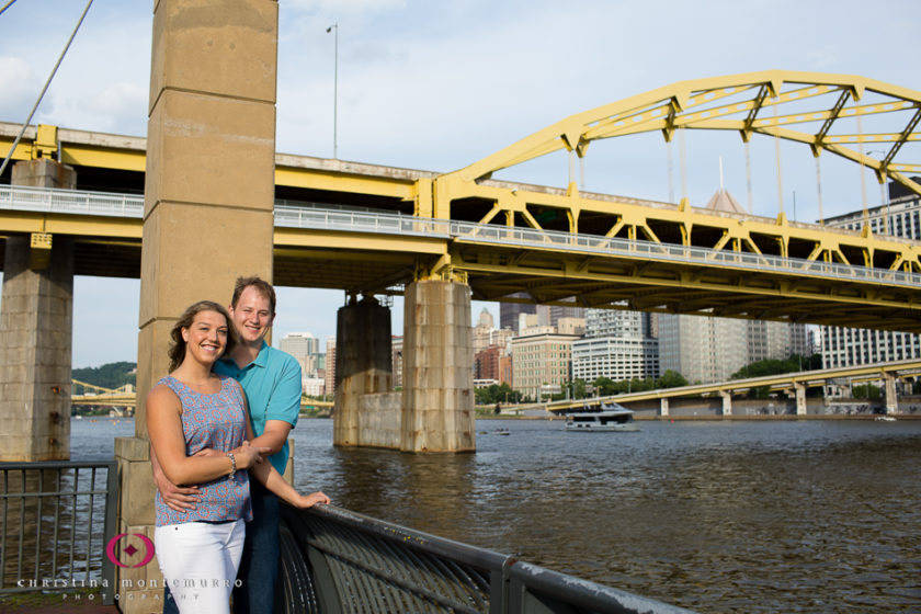 Pittsburgh Engagement Photos North Shore Fort Duquesne Bridge