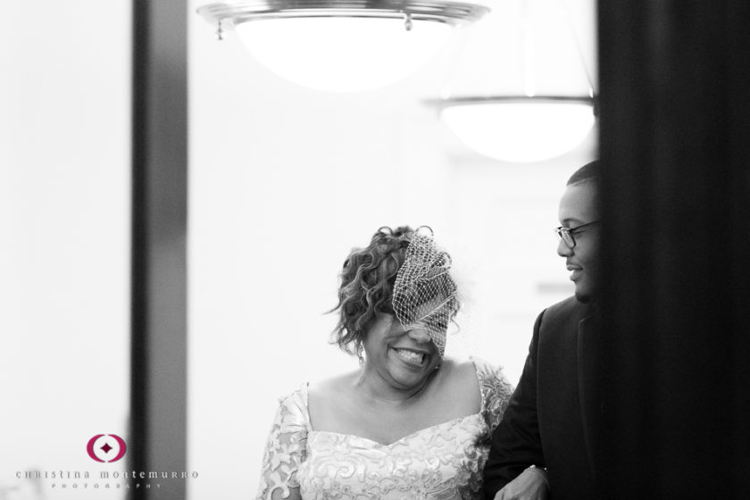 Bride about to Walk Down the Aisle St. Paul Baptist Church Pittsburgh Wedding Photography