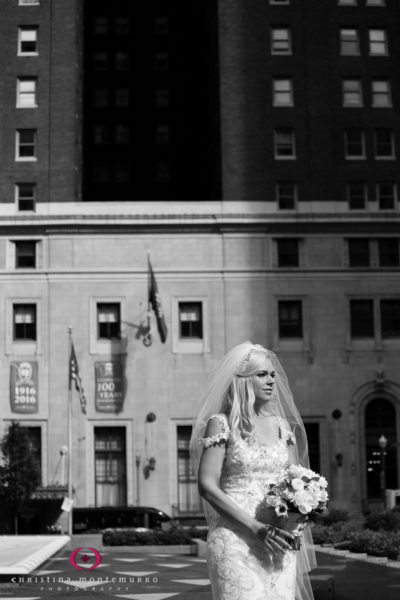 Bridal Portrait Omni William Penn Hotel Mellon Square Plaza Pittsburgh Wedding Photography