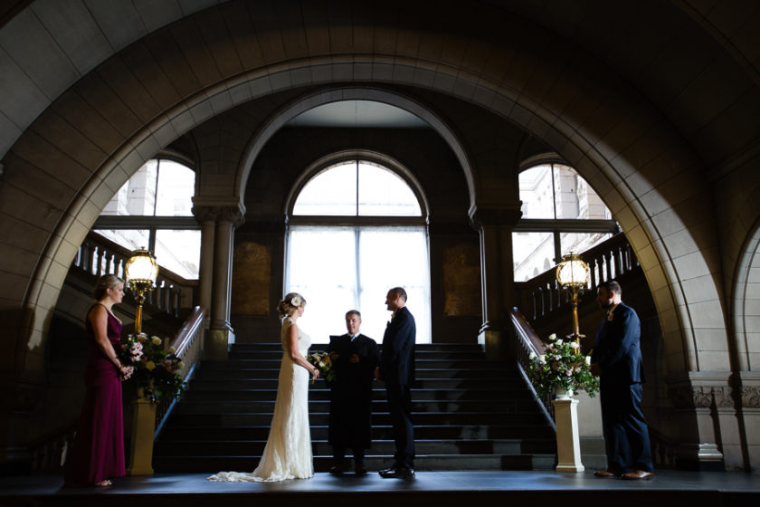 Intimate Courthouse Wedding Pittsburgh