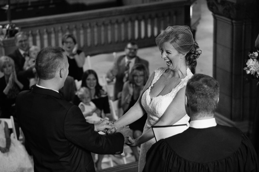 Happy Bride at Pittsburgh Courthouse Wedding