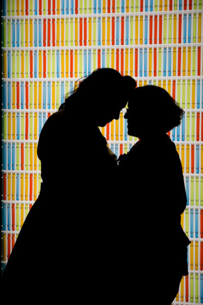 Silhouette of Two Brides at the Heinz History Center
