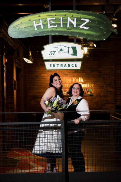 Two Brides Under the Heinz Pickle