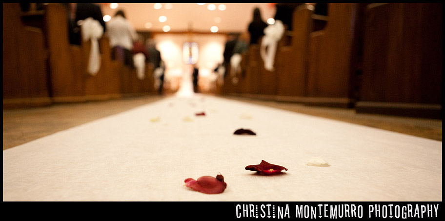 Pittsburgh Wedding Photographer - Flower Petals in the Aisle