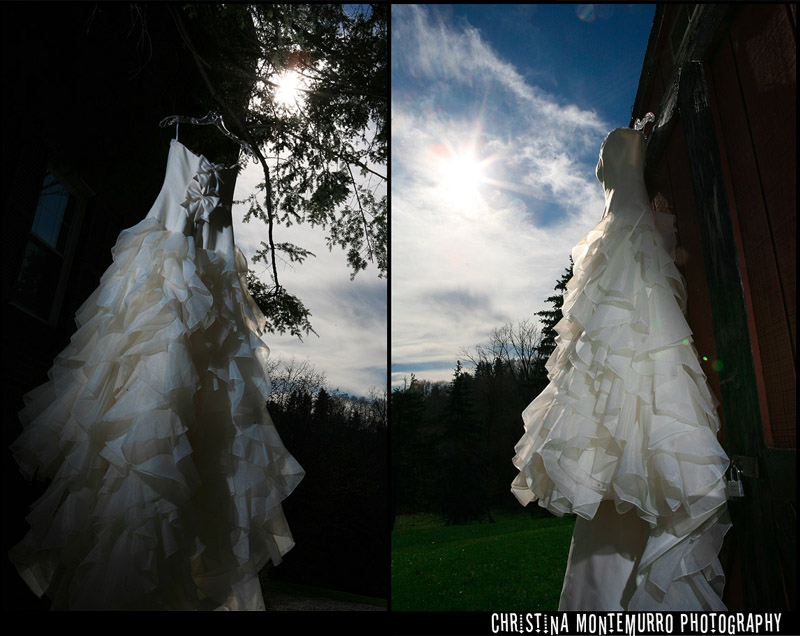 Wedding Gown Outside - Off Camera Lighting - Pittsburgh Wedding Photographer