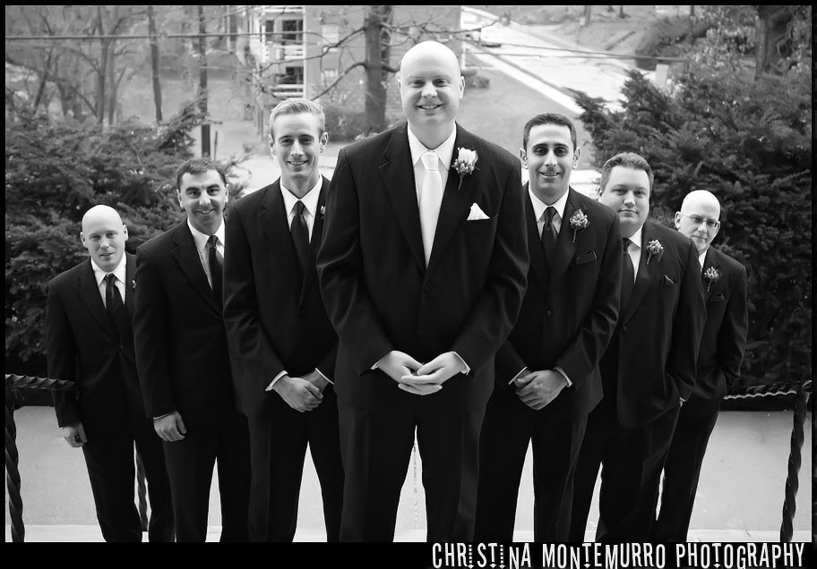 Pittsburgh Wedding Photography - Groom and Groomsmen at St. Philip's Crafton
