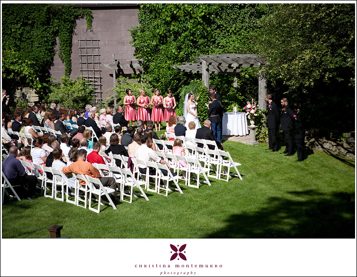 Springwood Conference Center Wedding - Outdoor Courtyard Ceremony Location