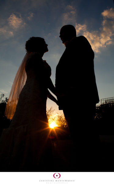 Phipps Conservatory Wedding Reception Bride and Groom Silhouette Photo