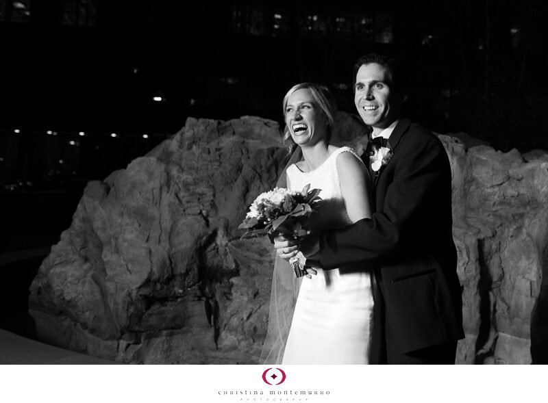 Laura Andrew Chatham Center Night Portraits Pittsburgh Wedding Photography