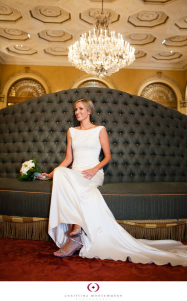 Laura Andrew Omni William Penn Hotel Lobby Bridal Portrait Pittsburgh Wedding Photography
