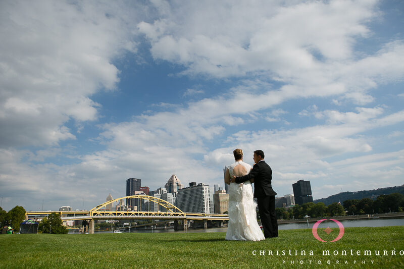 Pittsburgh North Shore Fort Duquesne Bridge Wedding Photos