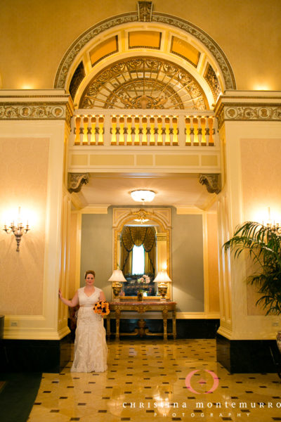 Pittsburgh Omni William Penn Hotel Lobby Bridal Portrait