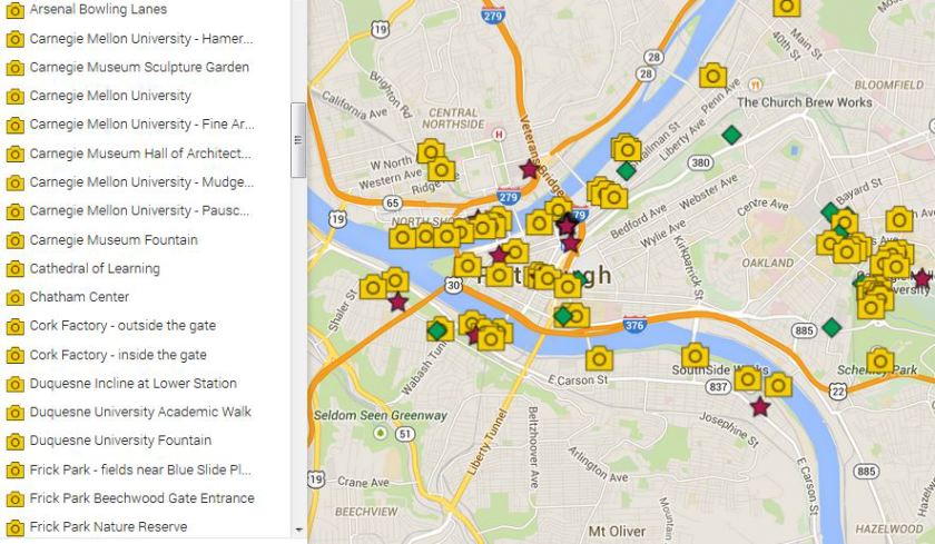 Announcing the Pittsburgh Wedding Photography Location Guide Map!