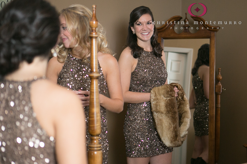 Gold Sequin Bridesmaid Dresses Brown Boots Pittsburgh Wedding Photography