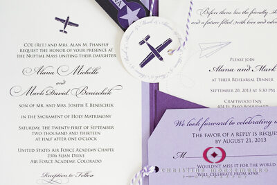Purple Wagon Designs Pittsburgh Wedding Invitations