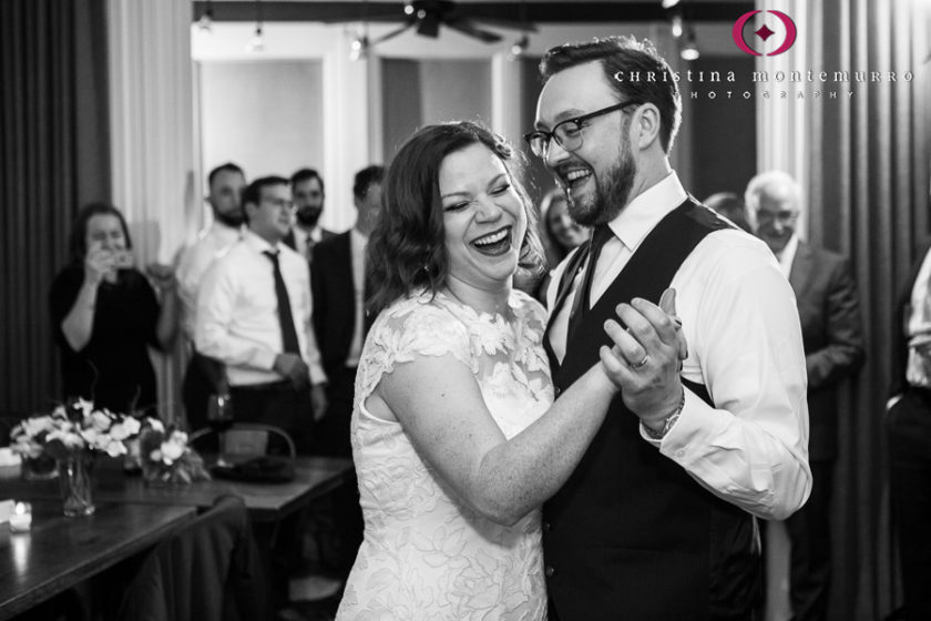Black and White First Dance at Piccolo Forno