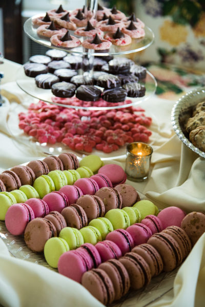 Colorful Macarons at Wedding Cookie Table