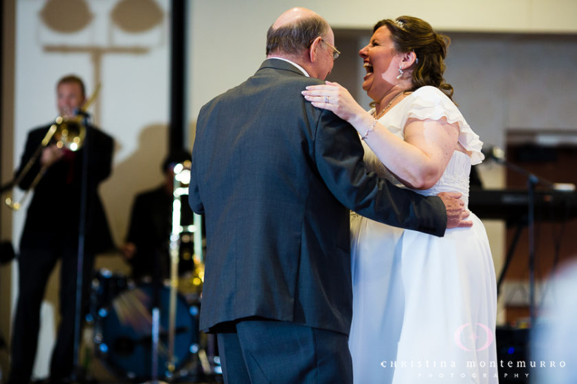 Bride Laughing during the Father Daughter Dance Wyndham Grand