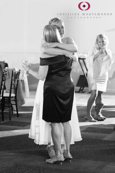 Bride hugs her mother at her wedding at Heinz History Center