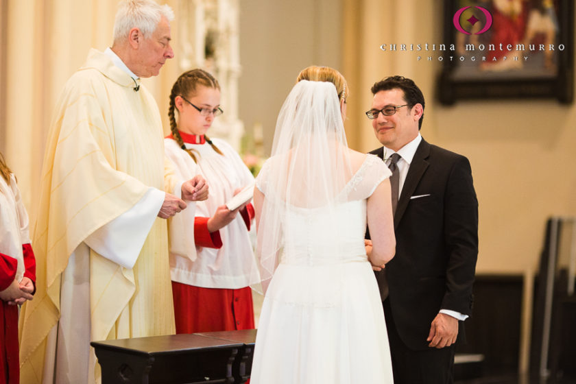 Bride and Groom saying vows at Saint Peter Parish Pittsburgh