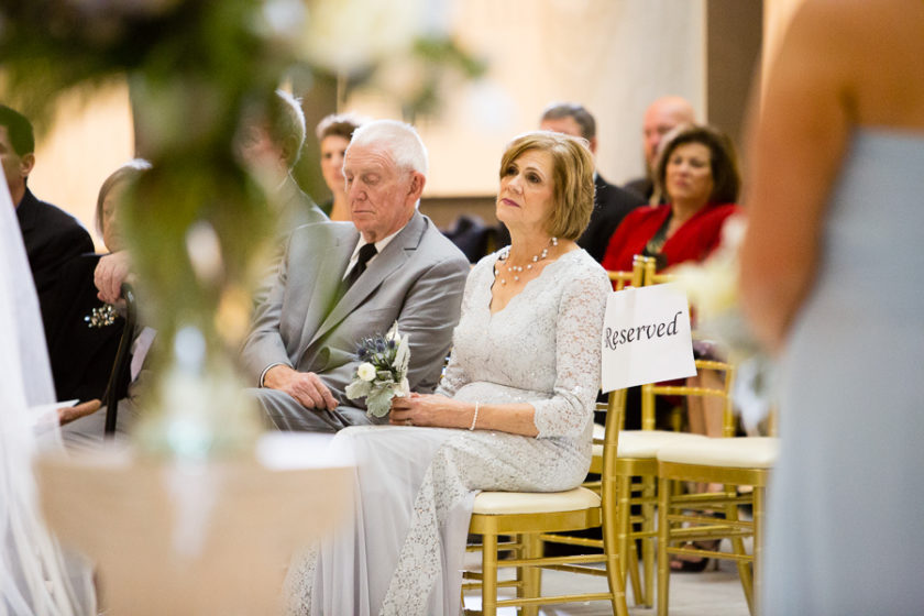 Mother of the Groom During Ceremony with Gold Chiavari Chairs