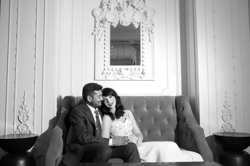 Bride and Groom Wedding Photos at Kimpton Hotel Monaco Pittsburgh