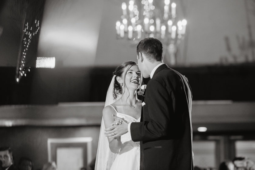 Bride and Groom First Dance at Edgewood Country Club Wedding