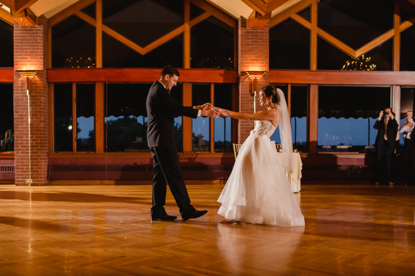 Bride and Groom First Dance at Edgewood Country Club Wedding