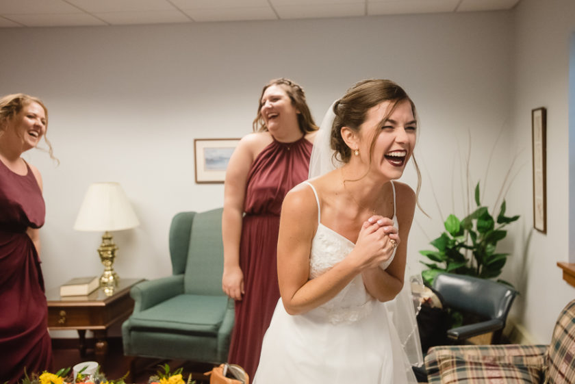 Bride Laughing Before the Wedding