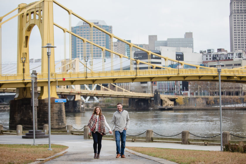 Fall Engagement Session on the North Shore in Pittsburgh