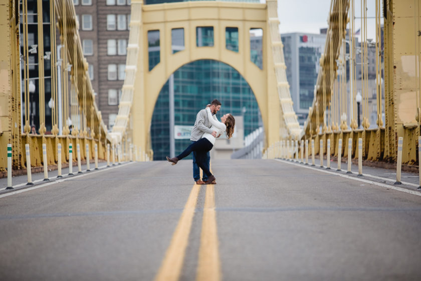 Iconic Photo of Couple on Pittsburgh's Yellow Bridge