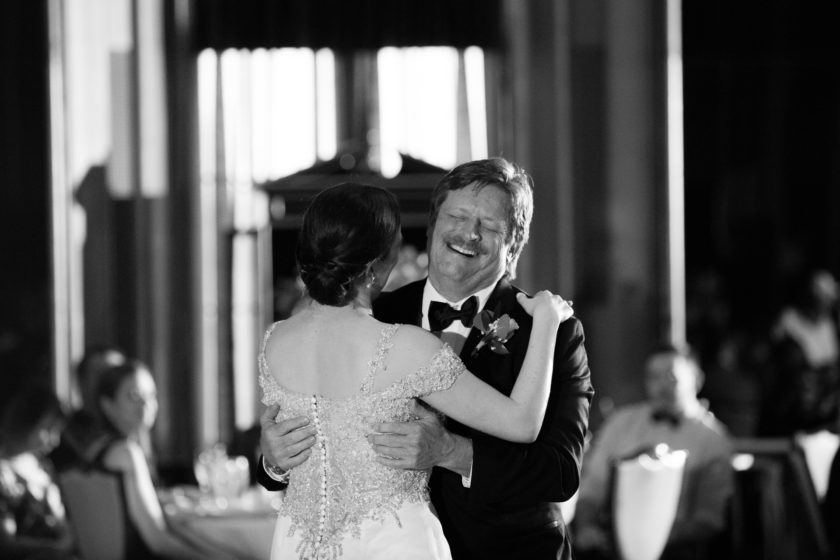 Bride dancing with her father at Omni William Penn Pittsburgh