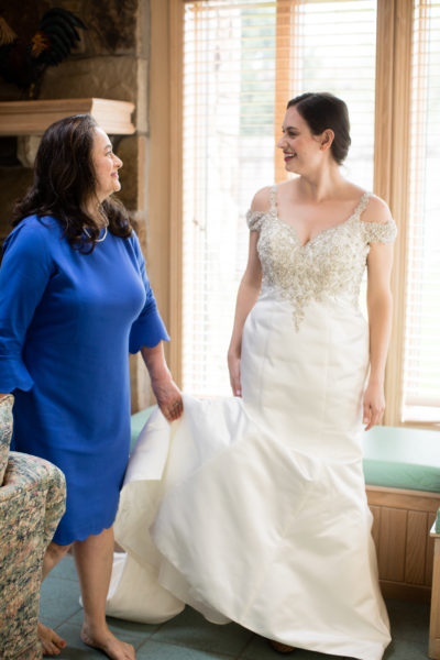 Bride and her mother before the wedding