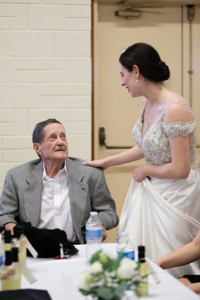 Bride with her grandfather