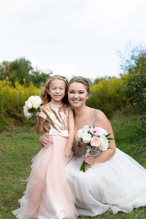 Bride and Flower Girl in North Park