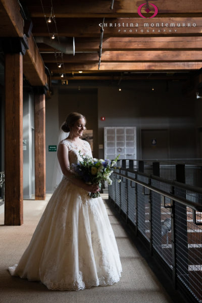 Bridal Portrait outside Library at Heinz History Center