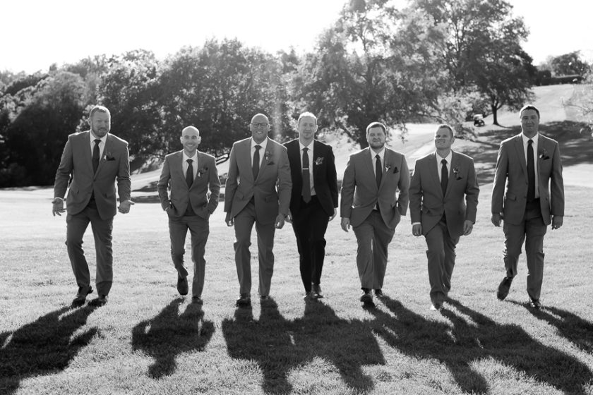 Groom and Groomsmen at Shannopin Country Club