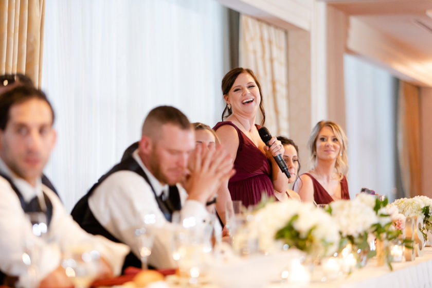 Maid of Honor Speech at Reception