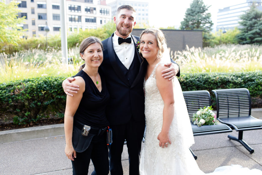 Christina Montemurro with Bride and Groom
